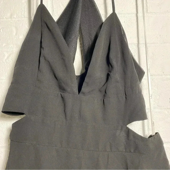 LuLu’s Tiered Black Cut-Out Dress Size Large Romantic Formal Gothic Bridesmaid - Picture 6 of 12